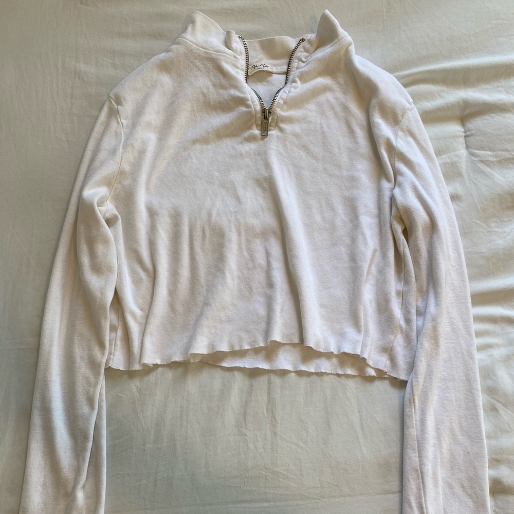 Brandy Melville long sleeve zip up cropped
